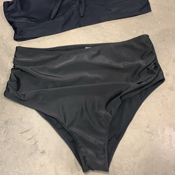 SHEIN Black High Waisted Two Piece Swimsuit - Picture 3 of 5